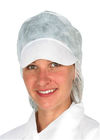 백색 색깔 첨단과 헤어네트를 가진 처분할 수 있는 맨 위 모자 습기찬 증거 다 크기