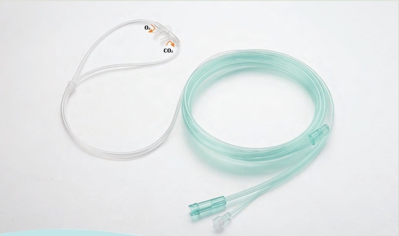 PVC 의료용 산소 요법, 조절 가능한 코 클립과 라텍스