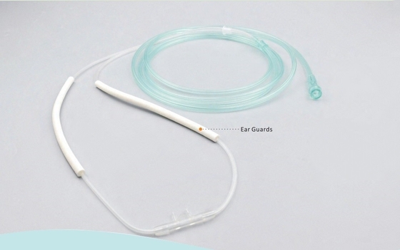 PVC 의료용 산소 요법, 조절 가능한 코 클립과 라텍스