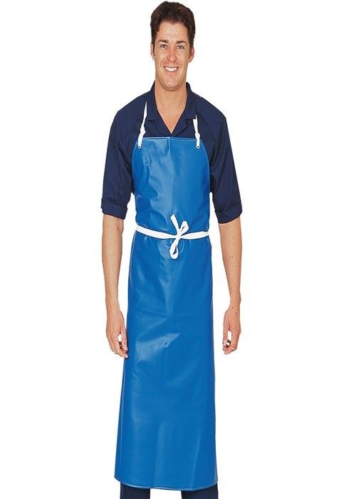 파란 색깔 처분할 수 있는 플라스틱 앞치마 보호의 기름 저항하는 무료 샘플